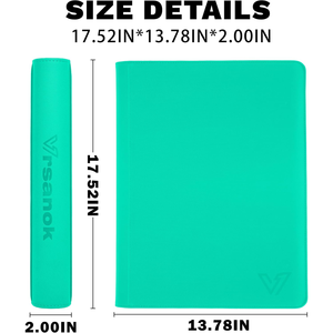 1000 <strong>Plus</strong> Cards Capacity 16 Pocket Trading Card Binder Premium Pu Leather Cover Game Collector Storage Album - Product Image 6