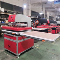 Mesin Press Panas Kain Ukuran Besar J 31X39INCH, Harga Mesin Transfer Sublimasi Pneumatik Dua Stasiun untuk Mouse Pad dan Kaos