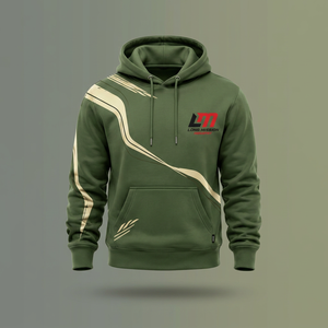 Sudadera con Capucha Verde para Hombre, Corte Regular, Informal, de Forro Polar, con Bolsillo Delantero, Diseño con Estampado por Sublimación, 100% Algodón, Ropa de Invierno - Product Image 3