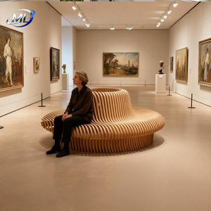 Solid Rubber Wood Slice <b>Tree</b> Planter <b>Seats</b> Modern Eco-Friendly & Durable Outdoor Anti-Corrosion Leisure <b>Benches</b> 4-Seater - Product Image 4