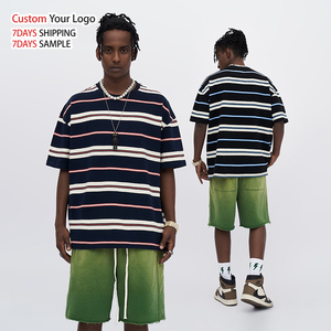 Camiseta de Hombre de Algodón 100% Tejido, Grueso, Unisex, Estilo Vintage, Hombros Caídos, Talla Grande - Product Image 2
