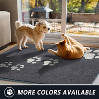 Tapis d'entrée lavable à profil bas, antidérapant, meilleur tapis de porte pour attraper la saleté, idéal pour les chiens