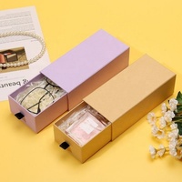 Caja de Regalo Deslizante de Cartón Rígido para Joyería, Diseño Personalizado al por Mayor, Materiales Reciclados, Forro de Esponja para Pendientes
