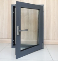 Ventanas y Puertas Abatibles de Aluminio con Marco Horizontal HC, Vidrio Templado Insonorizado, Persiana para Uso en Exteriores, Baños y Hoteles