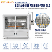 Machine de remplissage automatique à 6 têtes linéaires à servo-piston pour bouteilles d'huile de tournesol, d'olive et d'huile de cuisson