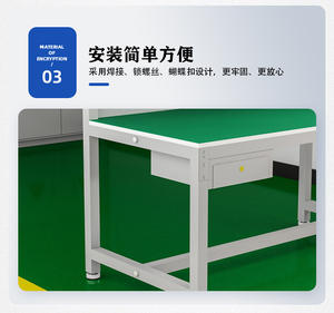 Table d'inspection en acier laminé à froid ESD, robuste, légère, multifonctionnelle, personnalisable, support ODM/OEM, 1200x600x600mm - Product Image 3