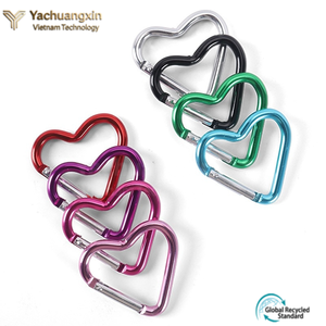 Mousqueton en alliage d'aluminium en forme de mini-cœur, idéal pour les mariages et l'amour, parfait pour le camping et la randonnée (vente en gros) - Product Image 3