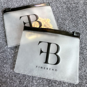 カスタム小型PVCジュエリープラスチックジッパーバッグ、再利用可能なフロストジュエリー包装ジップロックバッグ、ロゴ付きリット高級イヤリングポーチ - Product Image 3