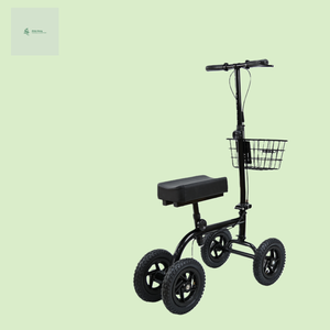 Déambulateur pliable pour adultes <span class=keywords><strong>Sinway</strong></span> avec frein, scooter économique, béquille à genou orientable avec siège - Product Image 3