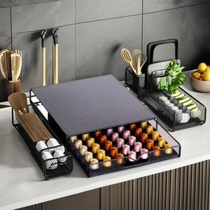 High Quality Black Metal Iron Nespresso Drawer <strong>Holder</strong> <strong>for</strong> 56 <strong>Coffee</strong> <strong>Pods</strong> Organizer <strong>for</strong> Living Room <strong>Coffee</strong> Store Use - Product Image 3