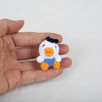 Porte-clés poupée au crochet fait main, adorable Capybara Koala Panda Lapin, jouet animal tricoté pour cadeau d'anniversaire, pendentif de sac à main, décoration DIY