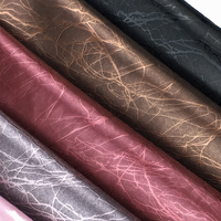 Feuille de cuir synthétique PU gaufré métallique sur mesure, texture éclair autocollante pour décoration murale et sacs