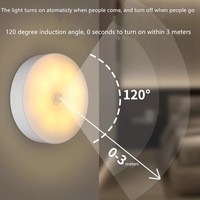Veilleuse LED moderne à détecteur de mouvement corporel, rechargeable, à contrôle automatique de la lumière, intensité réglable, pour couloir, chambre et armoire