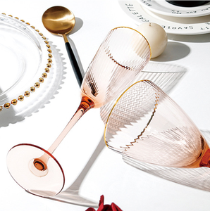 Jante verres à vin gobelets tasse <span class=keywords><strong>verre</strong></span> à eau or Champagne fait à la main couleur <span class=keywords><strong>verre</strong></span> <span class=keywords><strong>verre</strong></span> personnalisé pour fête de mariage rose bohème événement - Product Image 3