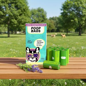 Eco Friendly Handle Tie Organic Dog Poop Bags <b>Small</b> Corn Starch Biodegradable <b>Compostable</b> Dog Poo Bags - Product Image 1