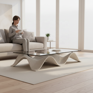YUWEI Canapé convertible en bois massif, mobilier moderne pour salon, <span class=keywords><strong>table</strong></span> basse classique avec plateau en bois - Product Image 4