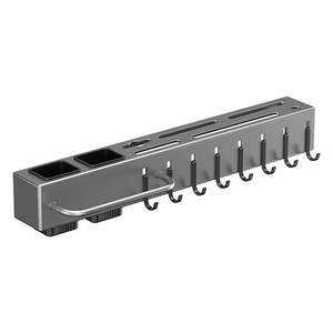 Étagère <span class=keywords><strong>de</strong></span> rangement <span class=keywords><strong>de</strong></span> <span class=keywords><strong>cuisine</strong></span> murale multifonctionnelle en acier au carbone, sans perçage, durable, moderne, épaissie, pour <span class=keywords><strong>ustensiles</strong></span> - Product Image 1