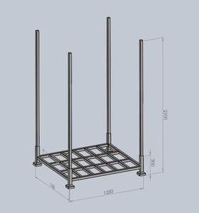 Produce scaffalature impilabili verticali per scaffalature per tubi impilabili verticali per celle frigorifere - Product Image 5