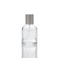 Sortie d'usine bouteille de parfum de cylindre en verre vide 50ml pompe pulvérisateur clair emballage Transparent approvisionnement ponctuel