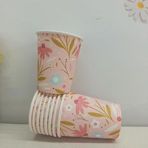 DAMAI - Juego de Vajilla Desechable de Papel con Diseño de Flores, Platos y Vasos para Fiestas, Suministros para Fiestas de Té y Bodas - Product Image 6