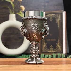 Cáliz Garra Dragón Cráneo Acero Inoxidable Copa Medieval Halloween Vino <span class=keywords><strong>Cerveza</strong></span> Gótica Jarra Fiesta Regalo 200ml - Product Image 3