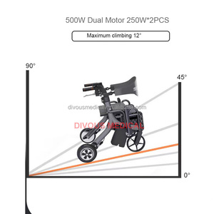 Silla <span class=keywords><strong>de</strong></span> <span class=keywords><strong>ruedas</strong></span> plegable eléctrica ligera <span class=keywords><strong>de</strong></span> viaje con andador motorizado moderno para ancianos para personas con discapacidad Senior - Product Image 3