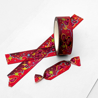 Cinta Adhesiva Decorativa Washi para Manualidades, Diario, Planificador, Álbum de Recortes, Desgarrable, Reutilizable, Adhesivo, Patrón Colorido, Suministros para Envolver Regalos