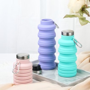 Bouteille d'eau de sport en silicone, bouteille pliable de voyage, gourde - Product Image 2