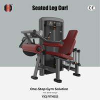 Máquina de fuerza selectorizada para curl de piernas sentado con respaldo ajustable y rodillo para muslos, para gimnasios comerciales