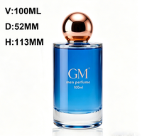 Flacon de parfum vide de luxe mat haut de gamme 50/100 ml pour homme, en verre écologique avec base épaisse et couvercle haut de gamme