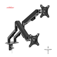 Support double moniteur Charmount à ressort à gaz, rotation à 360°, VESA max 100*100mm, autres accessoires informatiques
