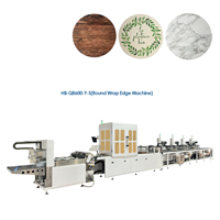 Machine de production entièrement automatique pour le façonnage des bords de plateaux à gâteaux, de tampons, de tapis circulaires et de bords carrés ou ronds