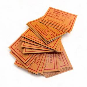 Custom Eco-Friendly Black Woven Clothing Garment Care Labels with One Side Fold and Press Labels for Shirt <b>Jackets</b> - Product Image 3