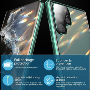 Estuches de teléfono de adsorción de vidrio doble Anti-Peep de lujo para <span class=keywords><strong>Samsung</strong></span> S25 S24 S23 <span class=keywords><strong>S22</strong></span> <span class=keywords><strong>Ultra</strong></span> Plus Fundas móviles transparentes Fundas para teléfonos móviles - Product Image 6