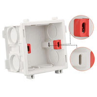 Boîte de jonction interne réglable pour interrupteur et prise de type 86, boîte de jonction inférieure pour câblage blanc, rouge, bleu