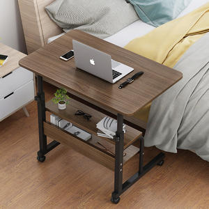Bureau d'ordinateur <span class=keywords><strong>blanc</strong></span> réglable en hauteur pour étudiant, avec plateau en bois moderne, <span class=keywords><strong>pas</strong></span> <span class=keywords><strong>cher</strong></span>, sur roulettes, support pour ordinateur portable, en vente - Product Image 2