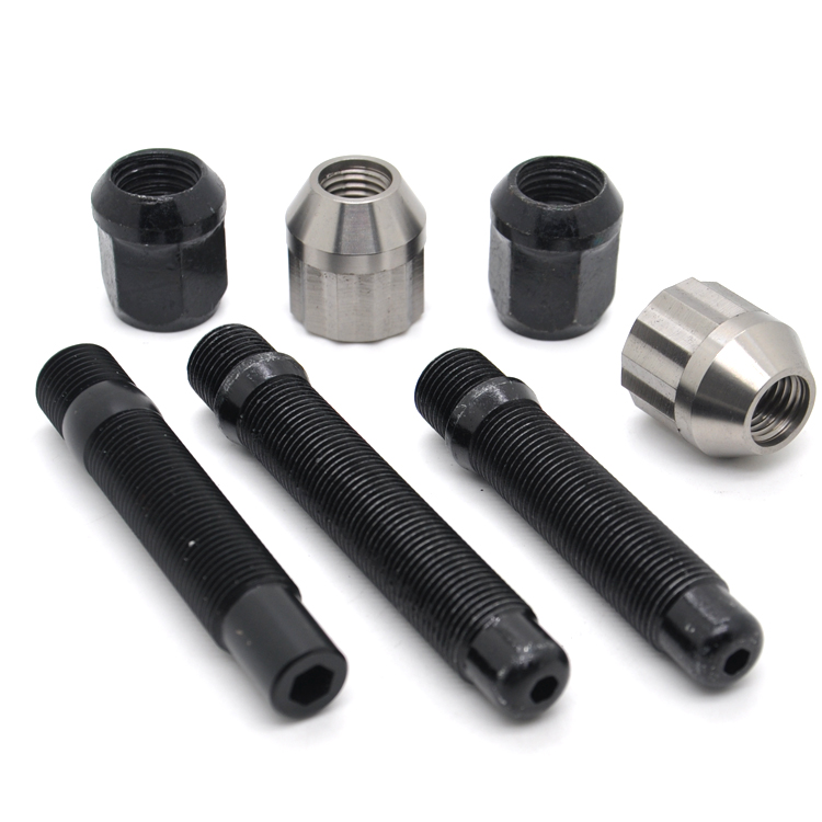 Tuercas Para BMW Serie 1 Juego De 4 Pernos De Rueda M14 X 1.25 Para BMW Serie 1 - 27 Mm De Largo, Acabado Negro, Asiento Cónico, Marca Bimecc Tuercas M14x1.25 27mm