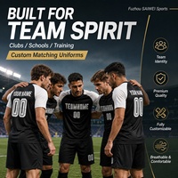 Uniforme de Fútbol Personalizado con Número de Jugador, Camisetas de Fútbol con Sublimación Completa