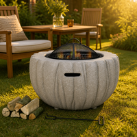 Barbecue moderne d'extérieur en MGO, foyer design pierre, grille à charbon avec écran anti-étincelles pour jardin, patio, piscine, mobilier d'extérieur