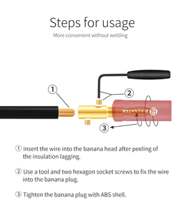Rasantek 4 Mét HIFI Loa Âm Thanh Vít Banana Phích Cắm Nối Đỏ Đen Vít Loại Loa Cable Dây Pin Banana Cắm Kết Nối - Product Image 5