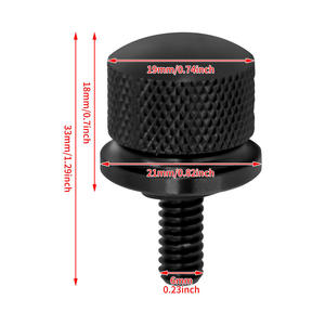 Pièces CNC pour moto, boulon de siège de valve rond noir, adapté à la modification du siège de Harley Sportster Touring Dyna Softail - Product Image 4