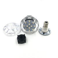 Lumière d'ambiance LED à pixels RGB 40 mm AC24V programmable automatiquement, type cabochon, indice de protection IP44, 16 LED haute luminosité