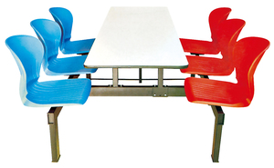 <strong>Foldable</strong> Canteen Furniture Restaurant <strong>Table</strong> Wooden Dining Desk <strong>Table</strong> with Strong Steel Frame <strong>and</strong> Plywood <strong>Chairs</strong> Seat - Product Image 5