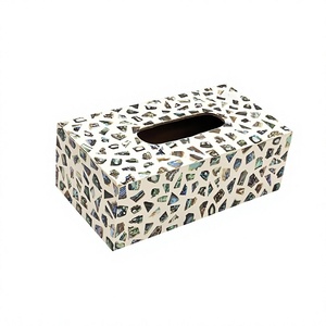 Porte-serviettes élégant avec incrustation de coquillages, motif nacre, logo personnalisé, taille personnalisée, imperméable, pour la décoration de salle de bain de luxe - Product Image 1