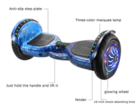 Expédition rapide, petites commandes acceptées - Hoverboard pour enfants, batterie au lithium, noir et bleu, scooter électrique intelligent à deux roues auto-équilibrant