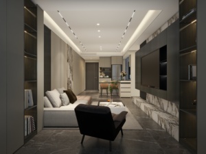 Meuble TV Mural Moderne de Style Italien avec Rangement Intégré et <span class=keywords><strong>Design</strong></span> Épuré pour Salon - Product Image 2