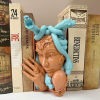 Sculpture en résine de Méduse de la mythologie grecque pour la décoration de bureau et de la maison