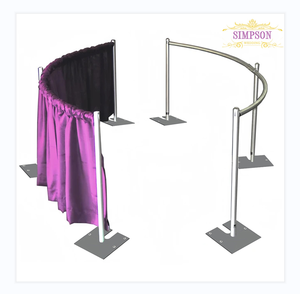 Estructura de soporte telescópica de tubo de aluminio con arco curvo para telón de fondo de boda, velo y telón de fondo de escenario - Product Image 5