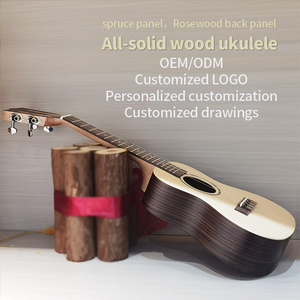 OEM ODM Ukulélé acoustique hawaïen de 23 pouces, touche en palissandre, table en épicéa, haute qualité, vente directe d'usine, instrument de musique - Product Image 2