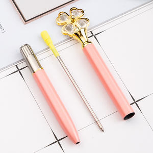 Bolígrafo de Metal con Cristal y Diseño de Trébol de Cuatro Hojas, con Logotipo Personalizado, Nuevo Estilo - Product Image 4